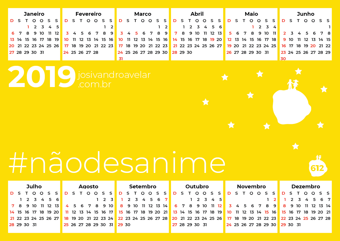 calendário 2019 26