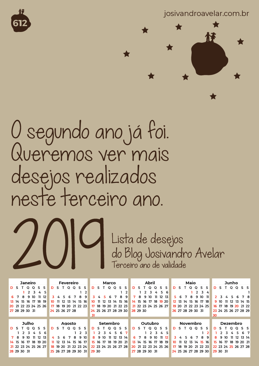 calendário 2019 27