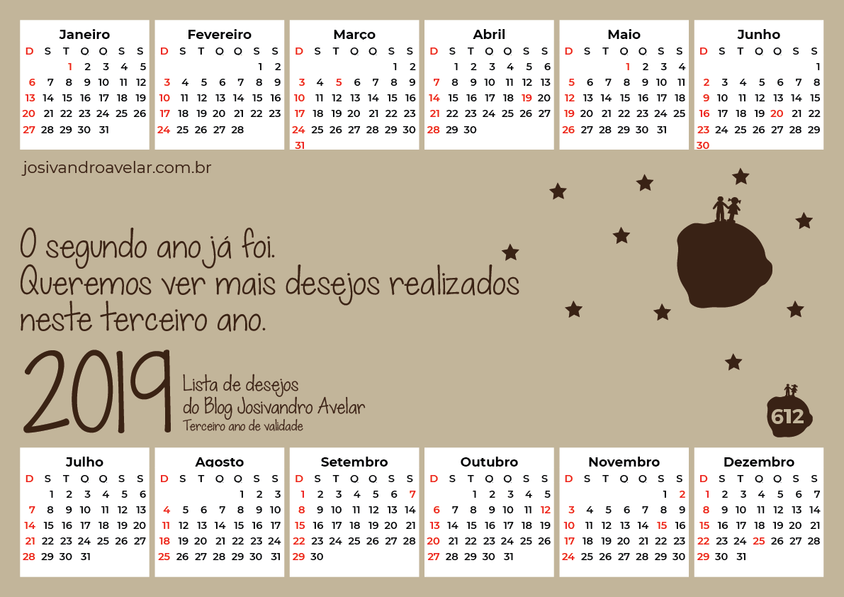 calendário 2019 28