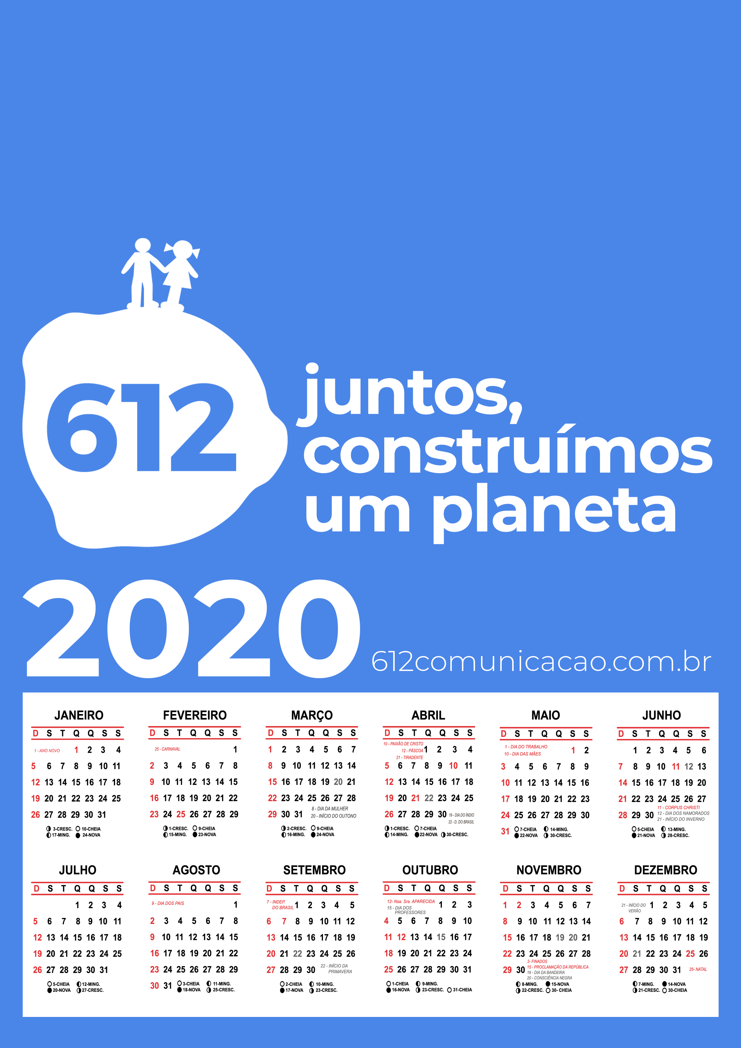 calendário 612 comunicação 2020