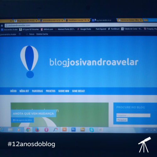 O começo no WordPress 1 Imagem que mostra o Blog Josivandro Avelar em sua primeira aparência no WordPress. Fim da descrição.