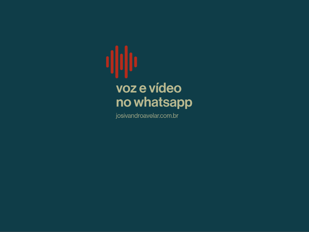 Chamadas de voz e vídeo no WhatsApp Web