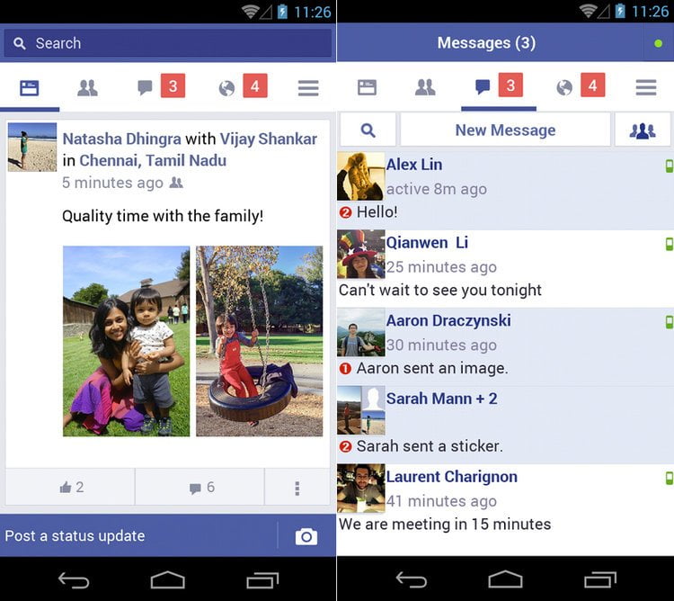 Aplicativos lite e Android Go: o mercado se adapta ao armazenamento do seu celular 1 Telas do Facebook Lite. Fim da descrição.