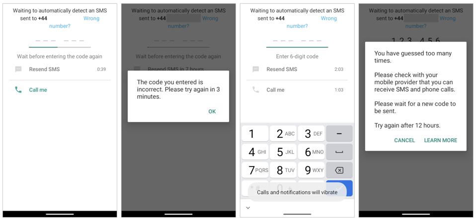 Como uma falha de segurança do WhatsApp pode bloquear a sua conta 1 Prints do WhatsApp mostrando a verificação do número do telefone. Fim da descrição.