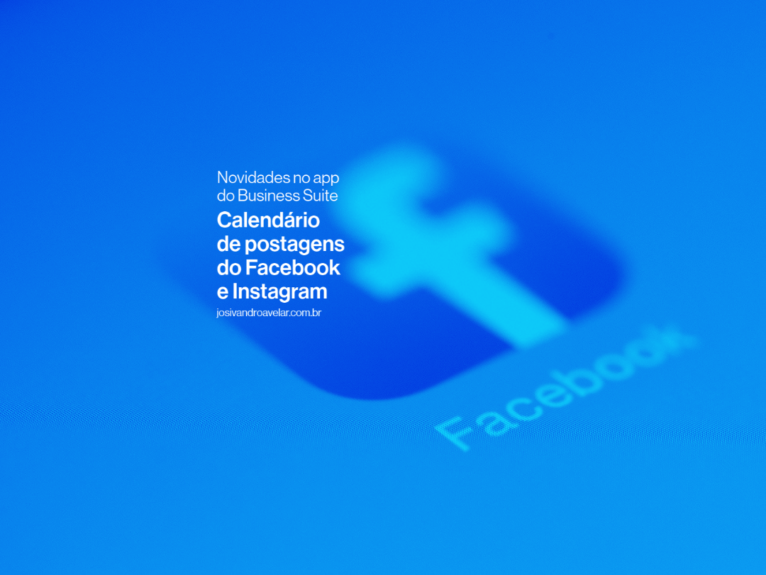 Calendário de postagens do Instagram e Facebook