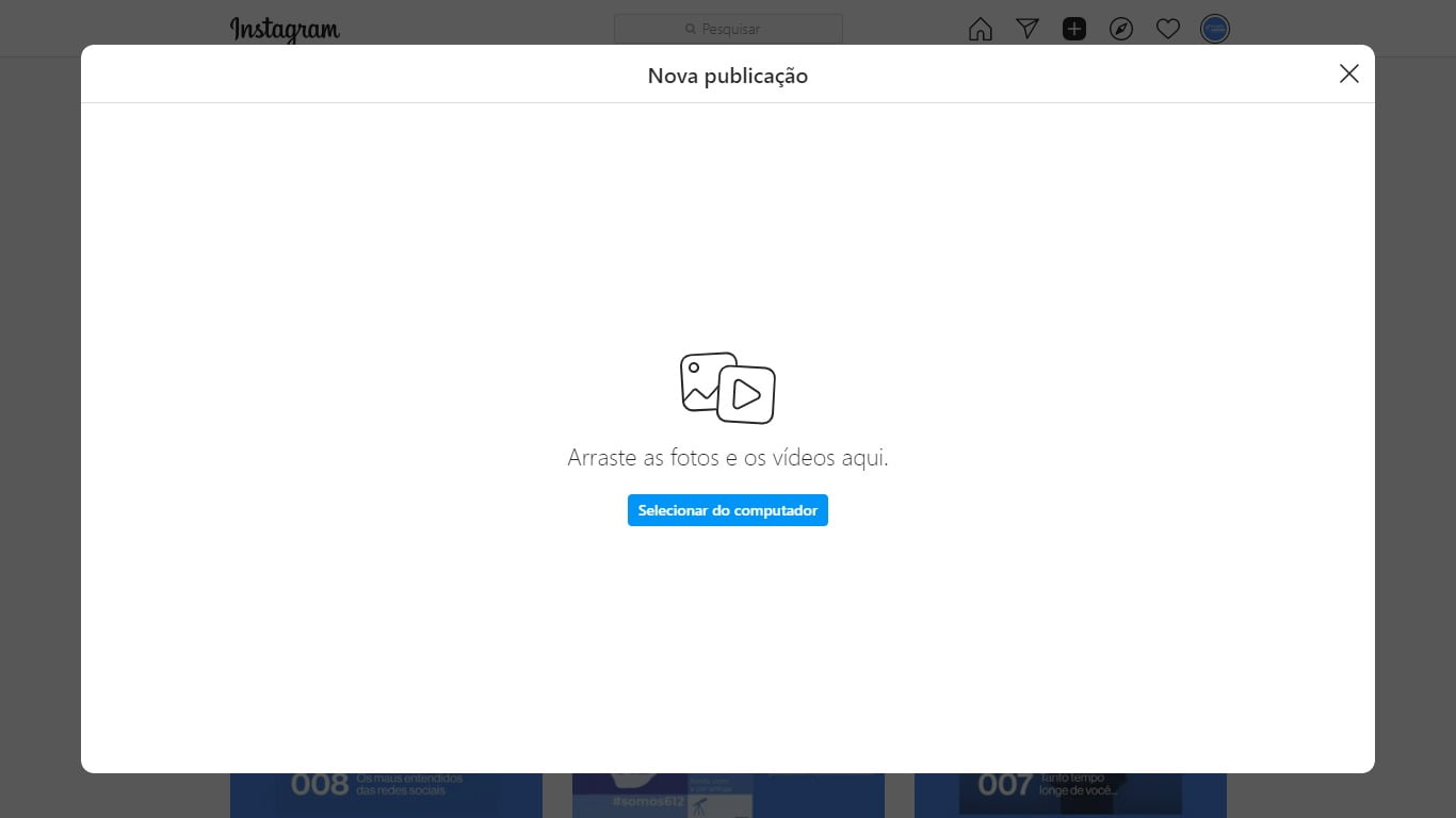 Postando no Instagram pelo computador - literalmente - sem gambiarra 3 download 1