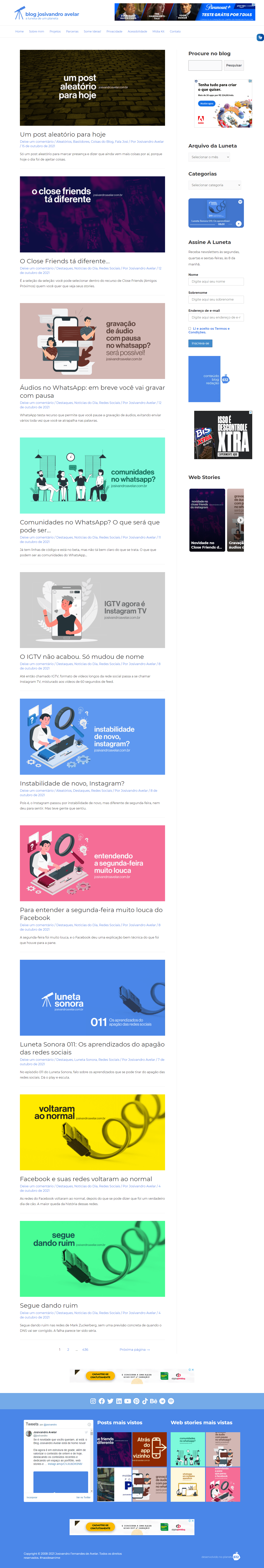 Blog Josivandro Avelar classico outubro de 2021