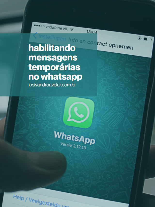 Habilitando mensagens temporárias no WhatsApp