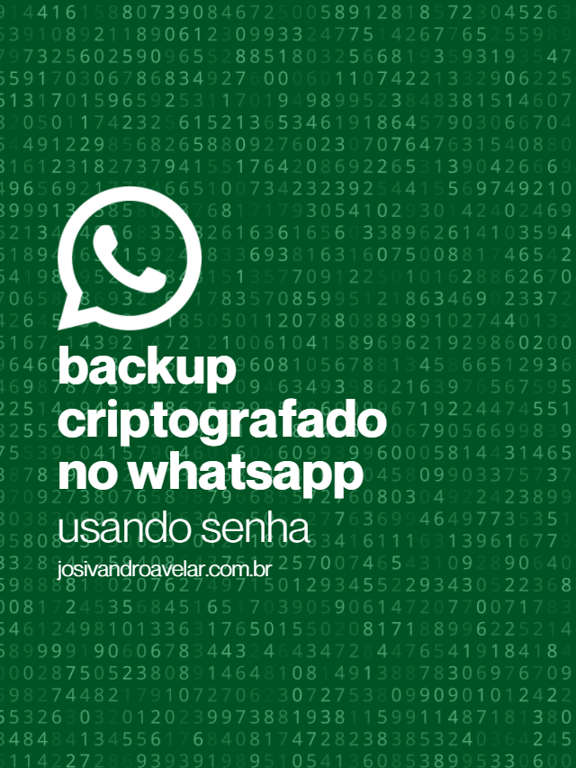 Ativar o backup criptografado no WhatsApp com senha