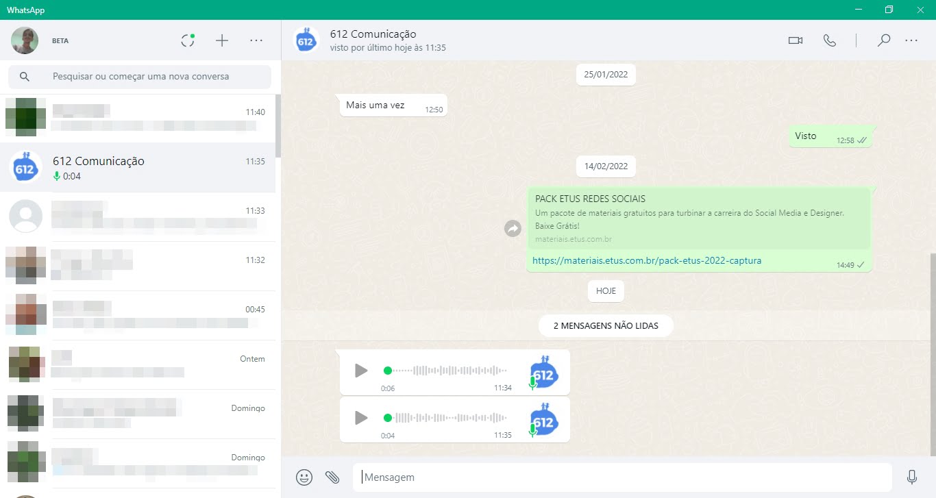 Mais novidades nos áudios do WhatsApp Web 1 Uma das novidades nos áudios do WhatsApp Web é a forma de apresentação dos áudios, que deixam de ser uma linha para serem ondas.