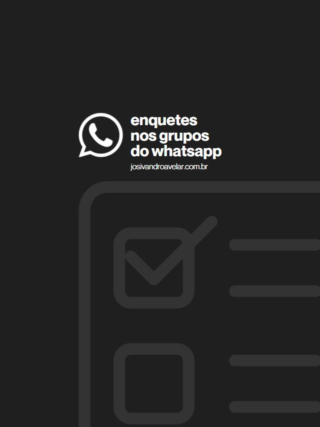 Enquetes nos grupos do WhatsApp em teste