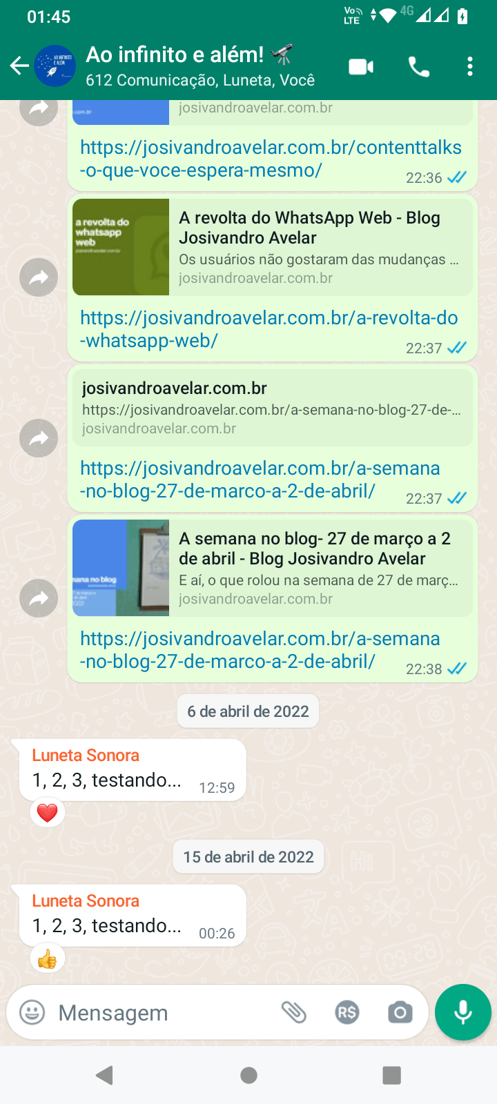Como usar as reações em mensagens do WhatsApp 1 Screenshot 20220507 014553