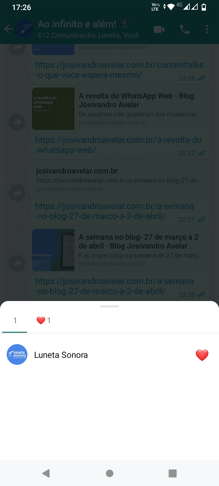 Como usar as reações em mensagens do WhatsApp 3 Screenshot 20220510 172637