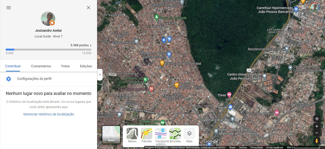 Você confia no seu mapa? 1 Eu no Google Maps.