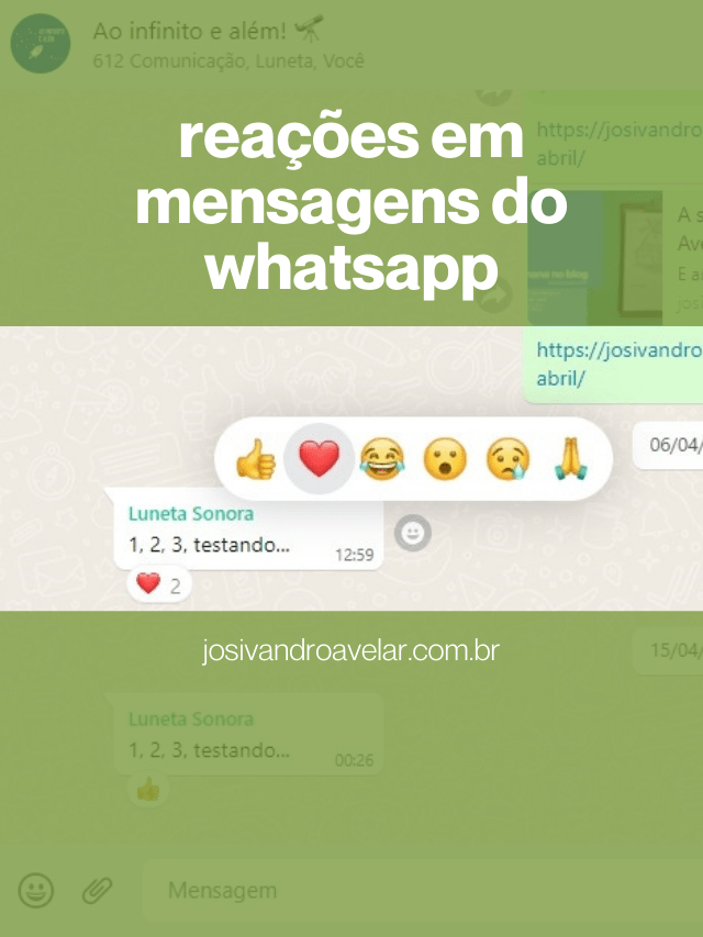 Como usar as reações em mensagens do WhatsApp