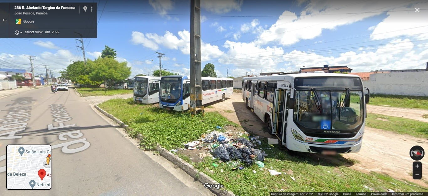 Minicoluna na coluna de mobilidade: Street View atualizou de leve (e a cidade um pouquinho) 2 Onde o terminal da linha 5100 foi parar por causa da obra do girador. Print: Street View.