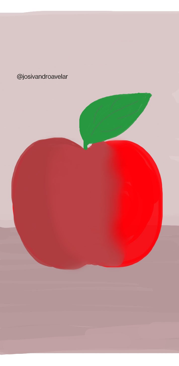 Artes digitais: o desenho de uma maçã 1 O desenho de uma maçã.
