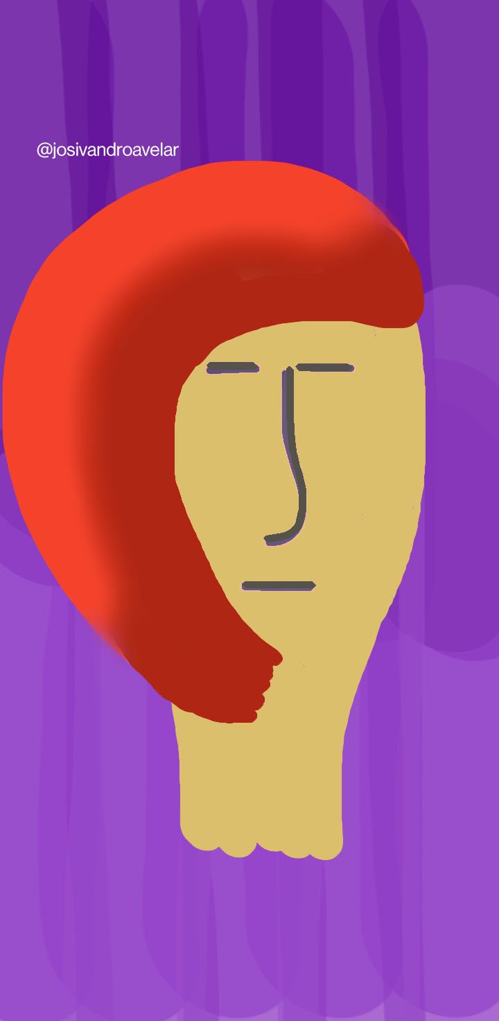 Artes digitais: menina ruiva (de cabelo curto) 1 A menina ruiva agora está de cabelo curto.
