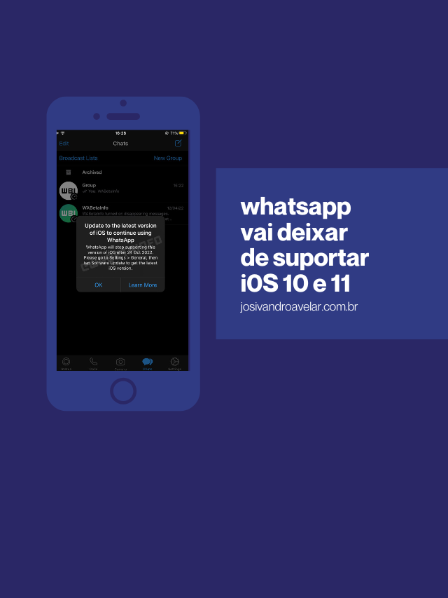 WhatsApp vai deixar de suportar iOS 10 e 11