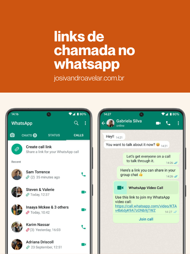 Links de chamada no WhatsApp
