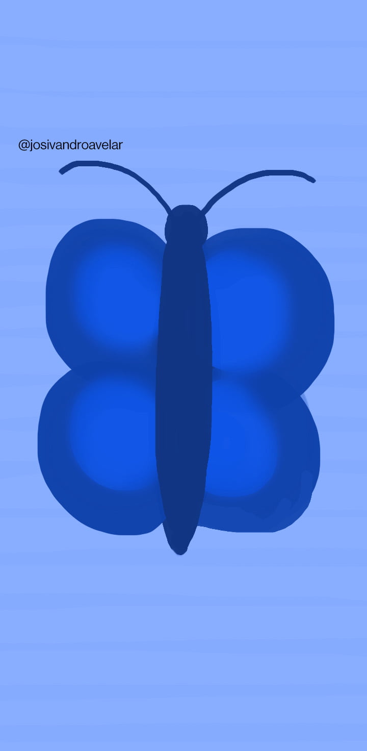 Artes digitais: borboleta azul 1 Borboleta azul, você de novo?