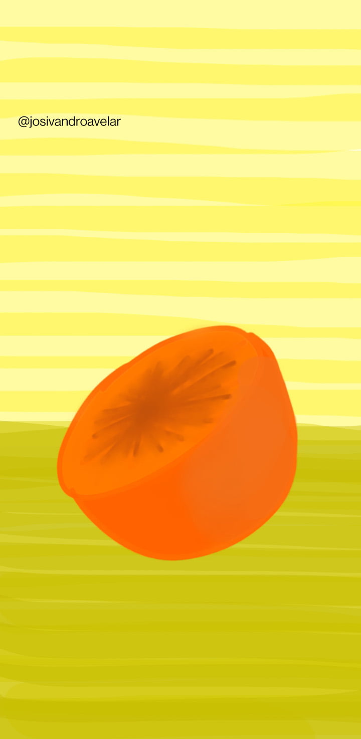 Uma laranja. Ou melhor, meia laranja...