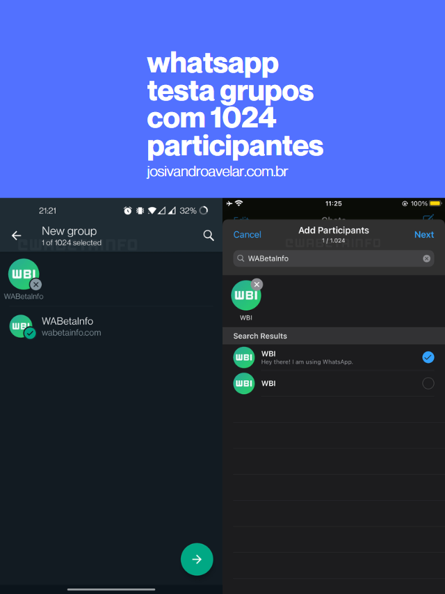 WhatsApp testa grupos com 1024 participantes