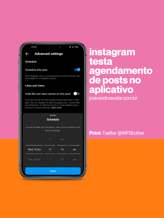Instagram testa agendamento de posts no aplicativo