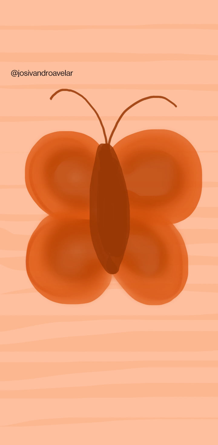 Artes digitais: borboleta vermelha 1 O desenho da borboleta vermelha.