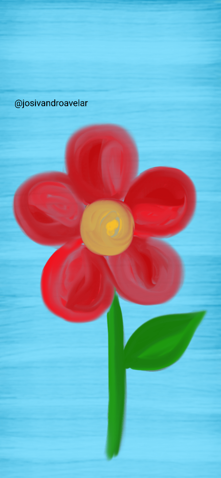 Desenho de uma flor em cores vivas.