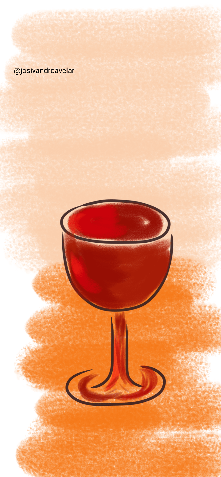 Artes digitais: taça de vinho 1 Desenho de uma taça de vinho.