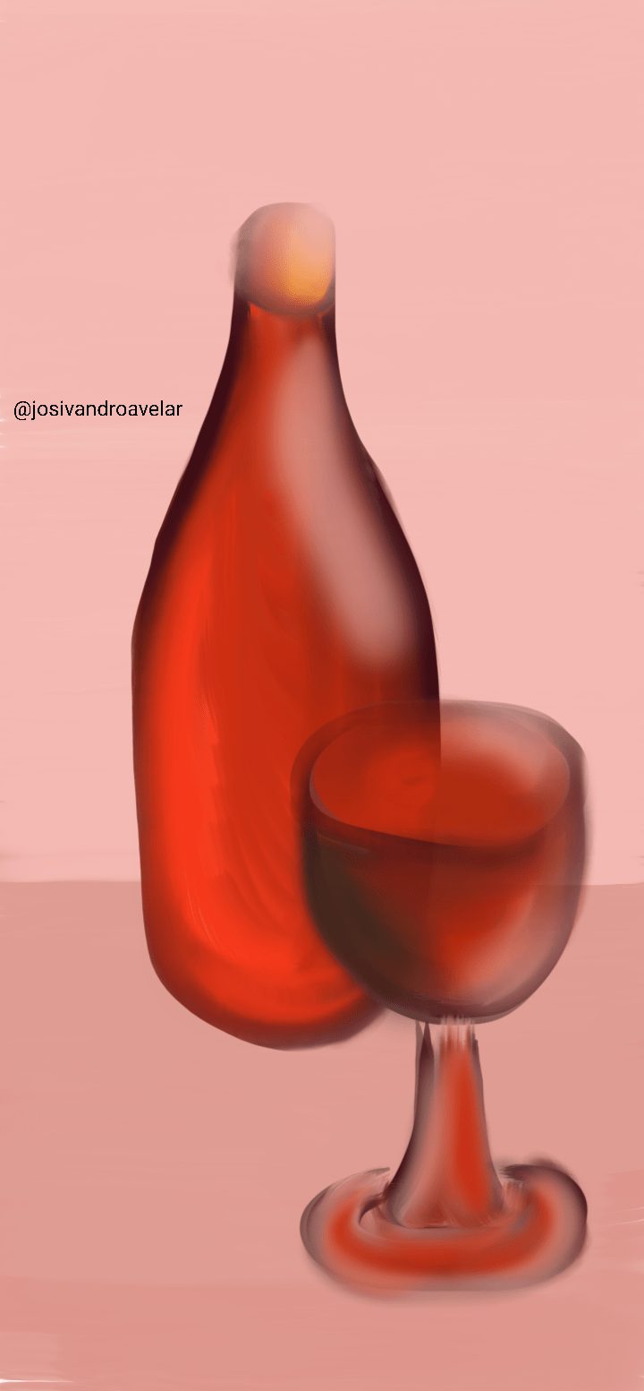 Artes digitais: vinho 1 Desenho de uma taça de vinho.