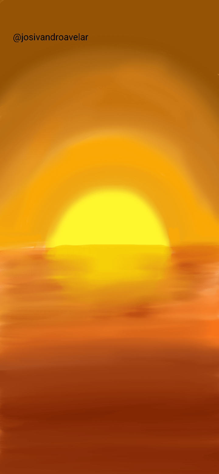 Artes digitais: nascer do Sol 1 Desenho de um nascer do Sol.