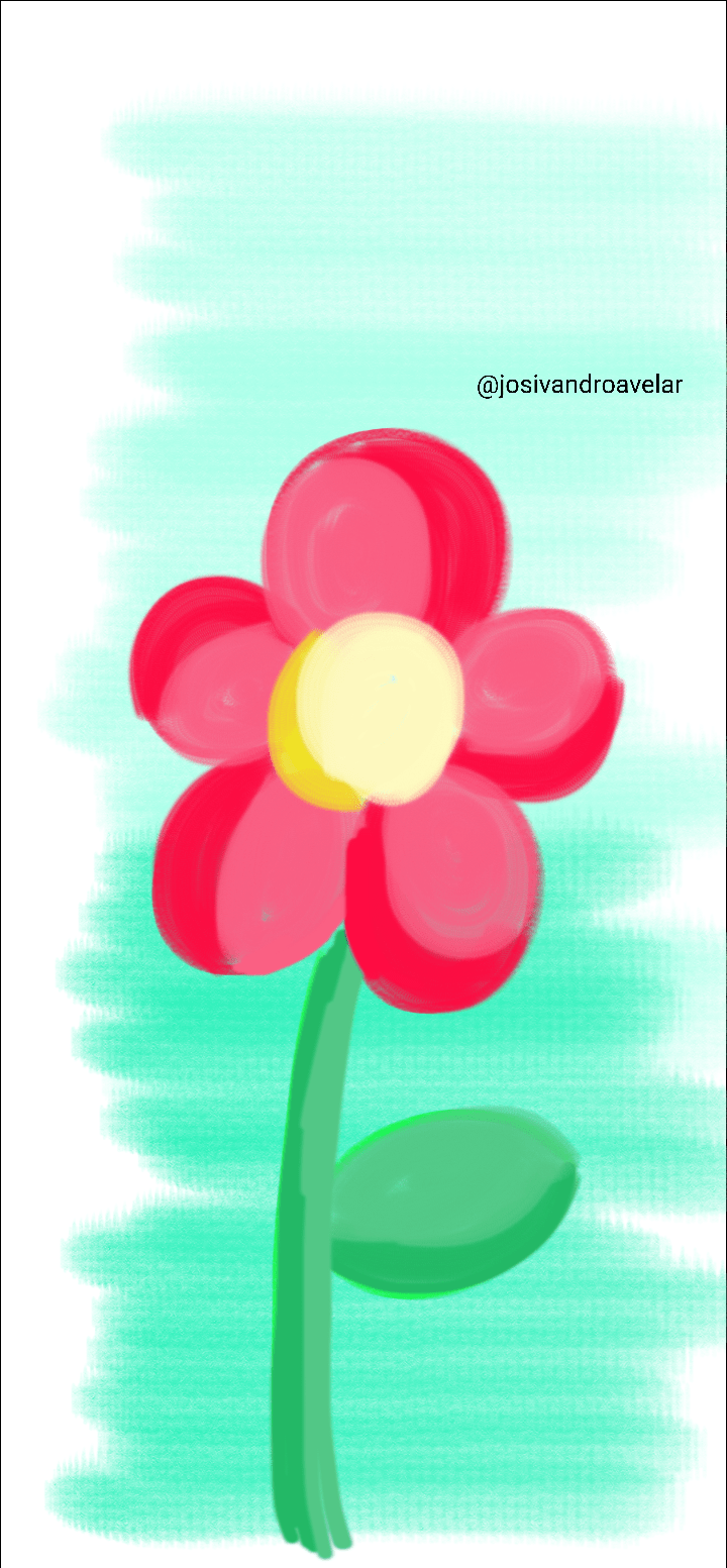 Desenho de uma flor saturada.