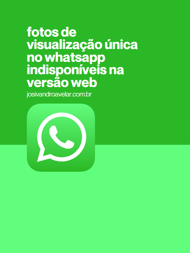 Fotos de visualização única no WhatsApp indisponíveis na versão web