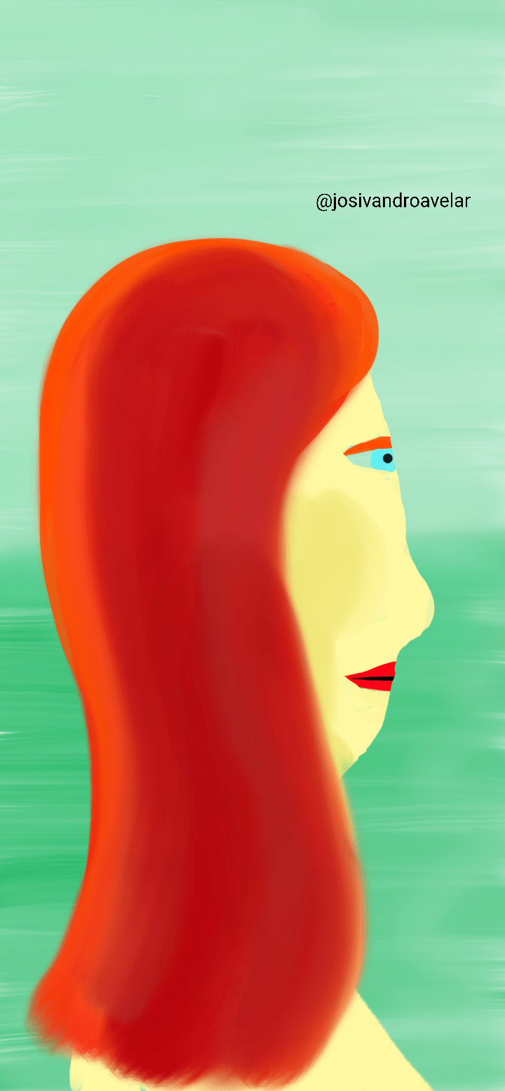 Artes digitais: face ruiva 1 Desenho de mais uma face ruiva.