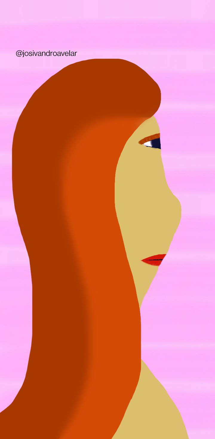 Artes digitais: rosto ruivo 1 Desenho de um rosto ruivo.