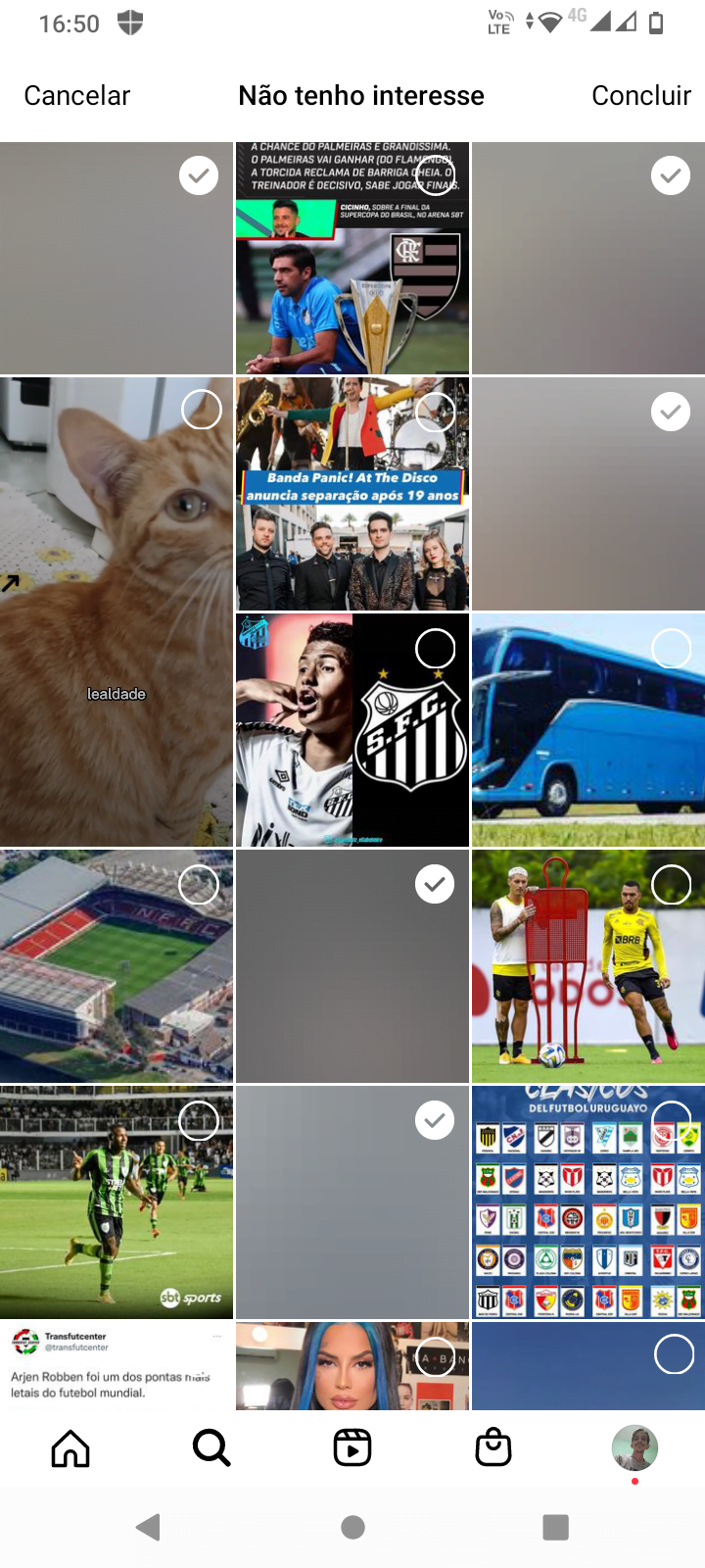Novos modos de ocultar publicações na aba Explorar do Instagram 1 Print da aba Explorar no Instagram.