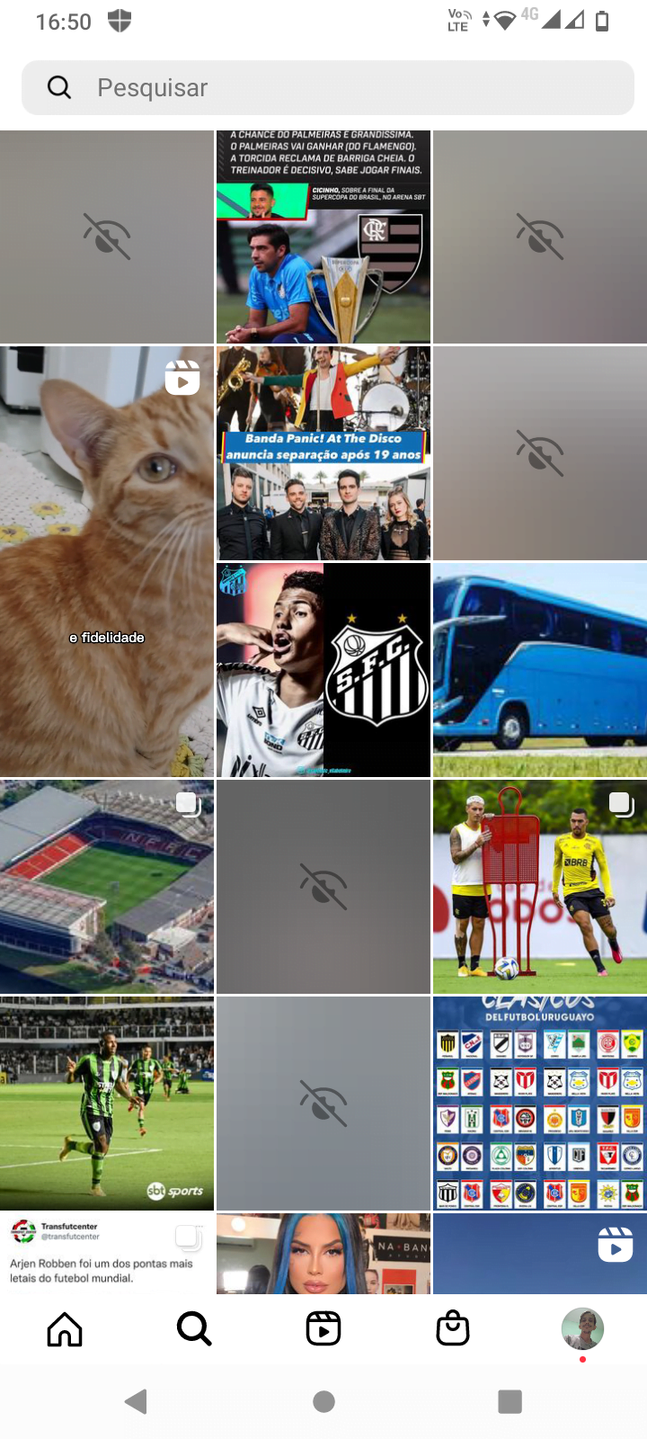 Novos modos de ocultar publicações na aba Explorar do Instagram 2 Outro print da aba Explorar no Instagram.