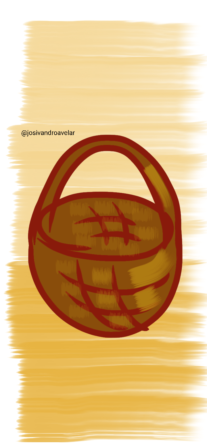 Artes digitais: uma cesta mais elaborada 1 Desenho de uma cesta mais elaborada.