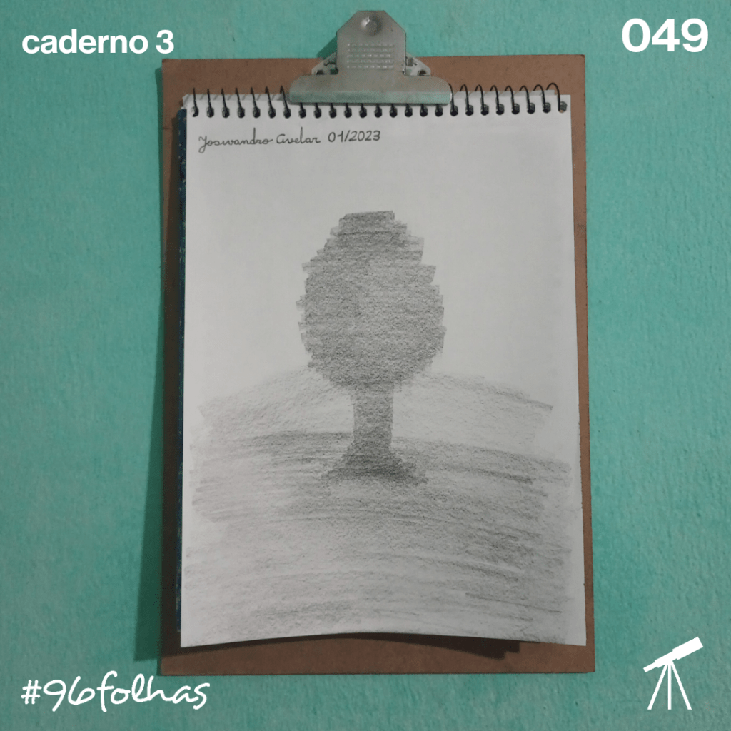 #96folhas- Apenas uma árvore 1 Vamos começar o ano com o desenho de uma árvore em lápis grafite. A segunda metade desta viagem começa na sombra de uma árvore.