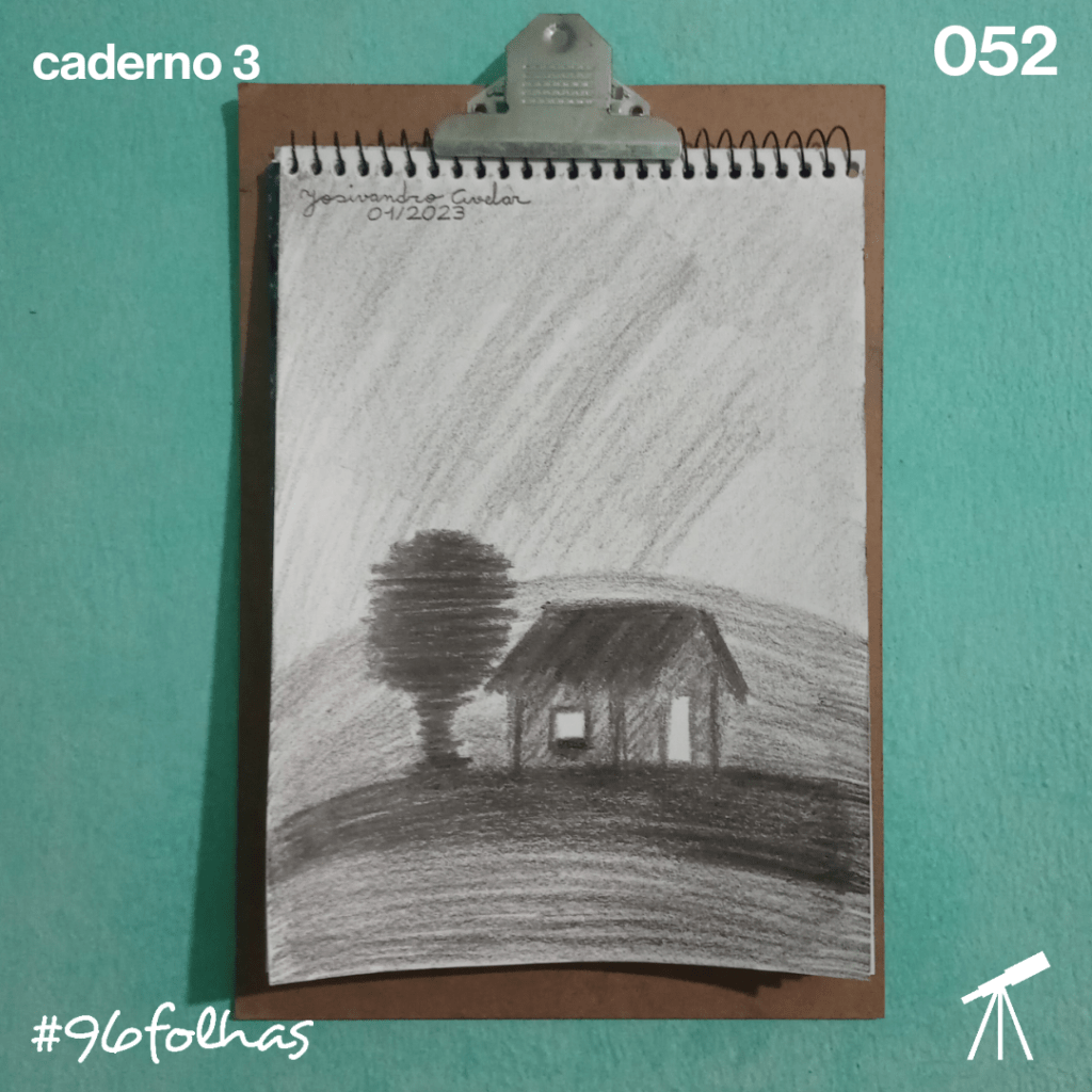 #96folhas- Casa na serra 1 Desenho de uma casa na serra.