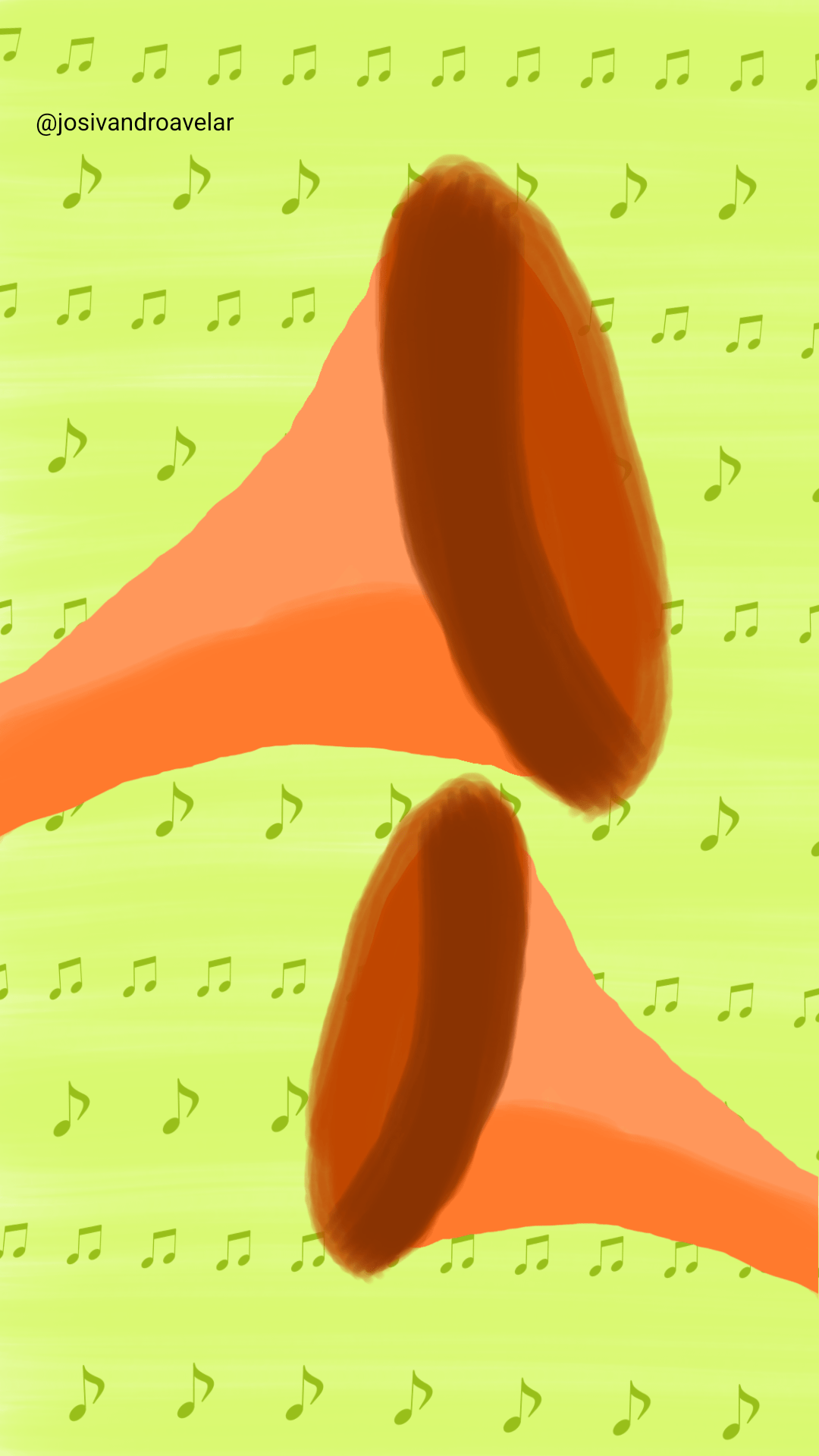 Artes digitais: cornetas de Carnaval 1 Desenho de cornetas de Carnaval.