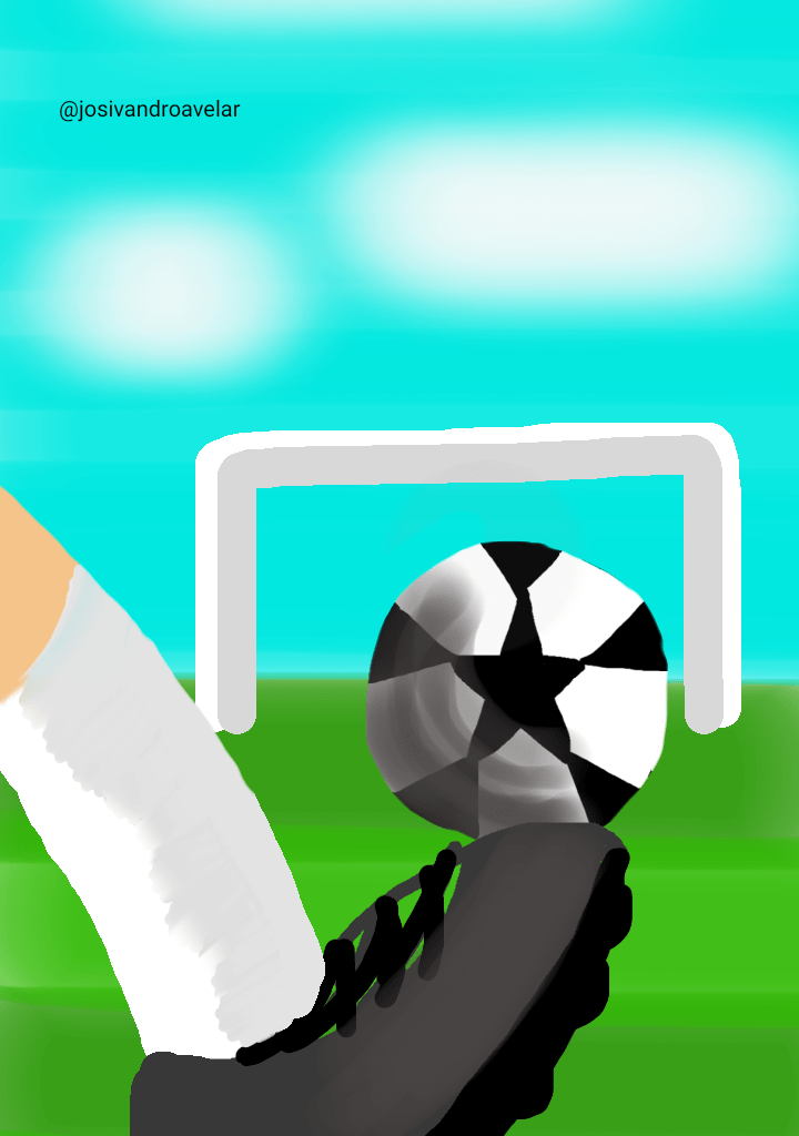 Artes digitais: gol 1 Olha o gol.