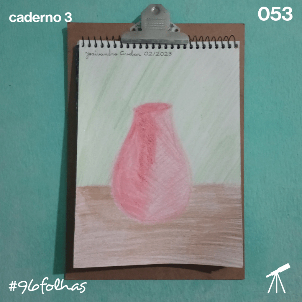 #96folhas- Vaso vermelho 1 Desenho de um vaso vermelho.