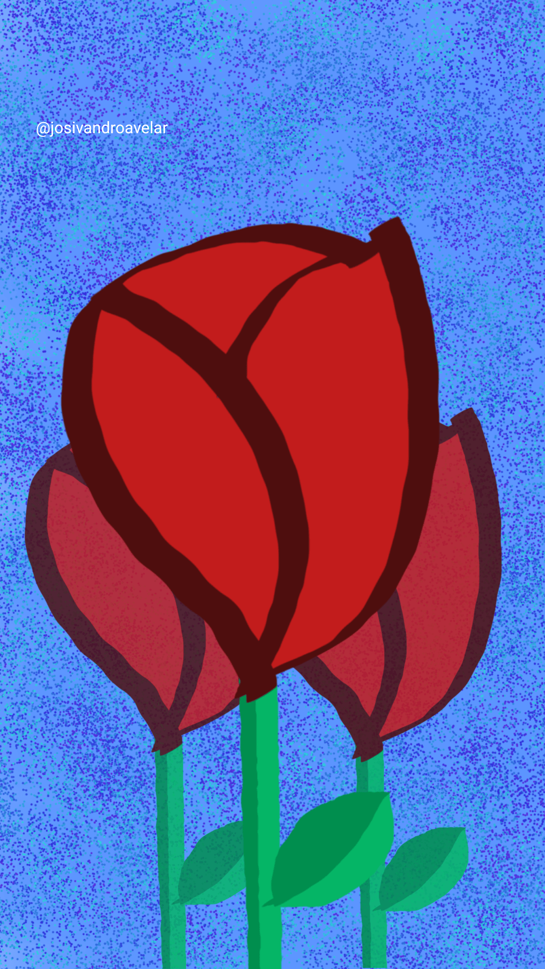 Artes digitais: três rosas 1 arte 0075