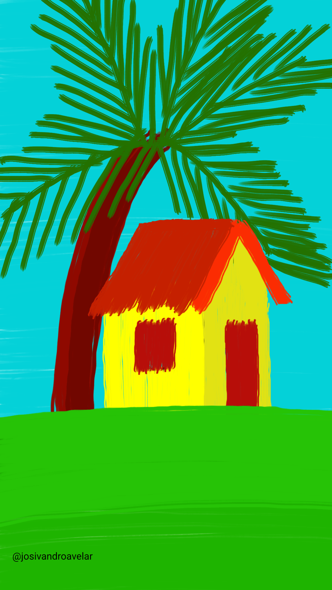 Artes digitais: casa em traços de cabelo 1 Casa em traços de cabelo.