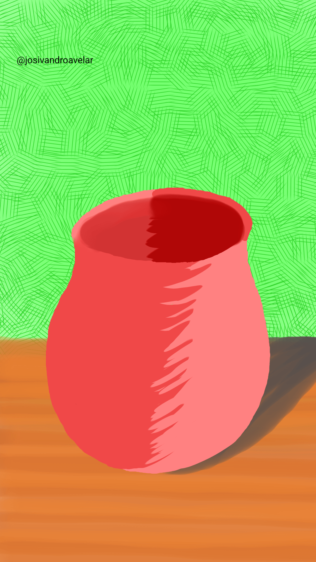 Artes digitais: um vaso 1 Um vaso.
