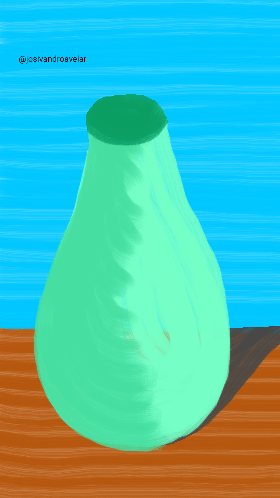 Artes digitais: vaso verde 1 Desenho de um vaso verde.
