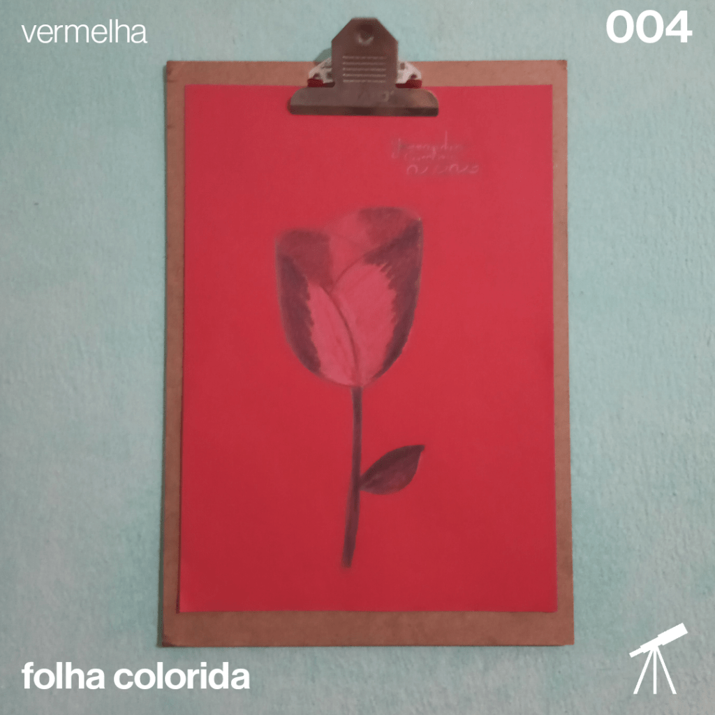 #FolhaVermelha - Rosa 1 Assim como rosas podem ser vermelhas, esta é uma rosa em uma folha vermelha.